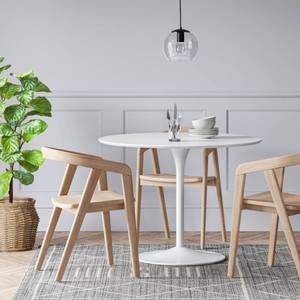 lot 30685 image: Lana Wood Armed Dining Chair Natural - Threshold Stained Hardwood, No Assembly, Modern Style - Retail $180