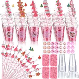 lot 32874 image: 124 Pcs Christmas Plastic Cups