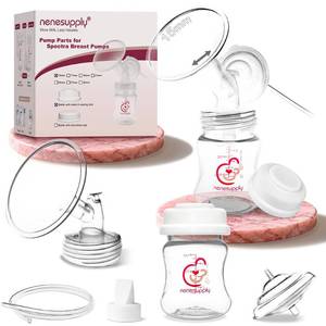 lot 32893 image: Nenesupply 15mm Pump Parts Compatible with Spectra S2 S1 9 Plus Breast Pump Replace Spectra Pump Parts and S2 Accessories Incl 15mm Flange Duckbill Valve Tubing Backflow Protector Bottle
