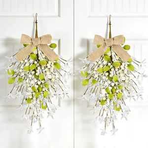 lot 33029 image: 22 Christmas Winter Wreaths for Front Door 2 PCS