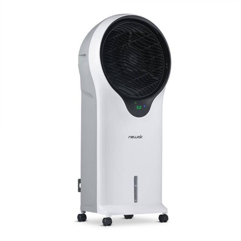 lot 15094 image: NewAir - 470 CFM Evaporative Air Cooler and Cooling Fan with CycloneCirculation - White - Retail $209