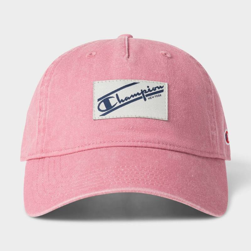 lot 15997 image: Champion Adult Pigment-Washed Twill Baseball Hat - Cosmic Pink