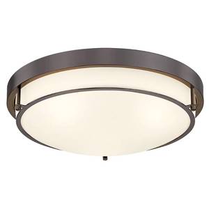 lot 15440 image: Cargifak Flush Mount Ceiling Light, 3-Light Close to Ceiling Light Fixtures with Oil Rubbed Bronze Finish for Bathroom Bedroom Kitchen Hallway (16) - Retail $104