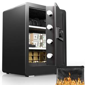DAYI Safe Box, 2.0 Cubic Feet Home Safe with Fireproof Waterproof Bag, Security Safe Box for Money Cash Valuables, Digital Electronic Keypad, Dual Alarm System, Removable Shelf - D-45 - Retail: $150