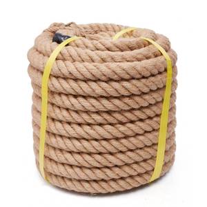 lot 15460 image: Jute Rope Heavy Duty 2 Inch 25 Feet, Natural Hemp Rope, Twisted Hemp Rope for Crafts, Gardening, Bundling, Climbing, Hammock, Nautical rope, Tug of War rope, Railings, Home Decorating (2 Inch)