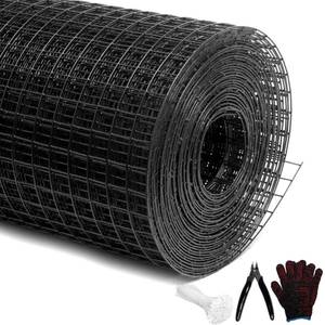 lot 15463 image: Black 2.3in Hardware Cloth Fence, Chicken Wire Fencing Roll, Metal Garden Fence Tree Guard Hardware Mesh Wire Fences Roll, Easy to Cut, for RabbitDuck(1.0x5m(3.3x16.4ft))
