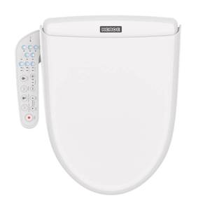lot 15465 image: KERDE 08 Smart Electric Bidet Toilet Seat with Warm Air Dryer Heated Adjustable Warm Water Seat Temperature Self-Cleaning Nozzle Easy Installation for Most Toilets Elongated (Armrest-Control Model) - Retail $130