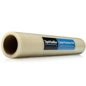 lot 15467 image: Carpet Protection Film  24 inch x 200 feet  Clear Self-Adhesive Protector Film for Carpets - Retail $121