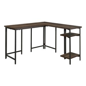 lot 30729 image: Sauder North Avenue Mid-Century L-Shape Desk  Smoked Oak Finish - Retail $72