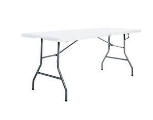 lot 30744 image: Peakform Dorm Folding Banquet Table Off White 72inch - Retail $55