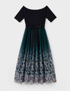 lot 32952 image: Off Shoulder Dress, Green, Size S