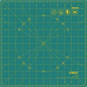 lot 32962 image: OLFA 12 x 12 Rotating Cutting Mat (RM-12S) - Self Healing 12x12 Inch Square Rotary Mat with Grid for Fabric, Sewing, Quilting, & Crafts, Rotates 360 Degrees, Use with Rotary Cutters (Green)