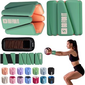 lot 32985 image: Sportbit Wrist Weights for Women - Pair of 1lb Platinum-Cured Silicone Wrist and Ankle Weights  Adjustable  Durable  Non-Slip Design  Ideal for Strength Training  Yoga  Running and Home Activities