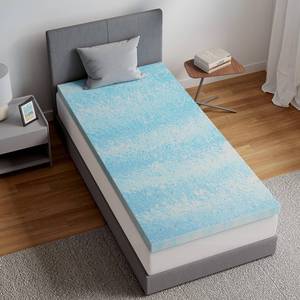 lot 33064 image: Novilla Memory Foam Mattress Topper Twin XL - 3 Inch Cooling Gel Infused Memory Foam  Slow-Rebound Pressure Relief  CertiPUR Certified  Comfort for Sleeper Sofa, RV, Camper, Dorm Room