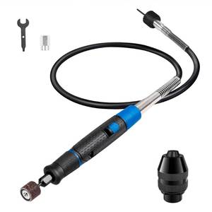 lot 34011 image: Flex Shaft Rotary Tool Attachment with Comfort Grip and 36 Long Cable, Polisher, and Mini Sander- Ideal for Detail Metal Engraving, Wood Carving, and Jewelry Polishing, Cleaning (Blue)
