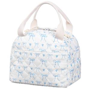 lot 34012 image: GGBOVVO Lunch Bag - Insulated Lunch Box Tote Bag Reusable Cooler Bag Large Capacity Leakproof Quilted Lunch Box for Work Office Picnic Travel.