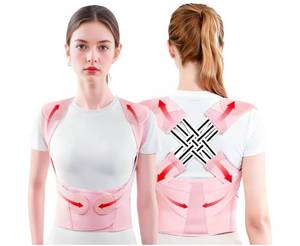 lot 34013 image: Back Brace Posture Corrector for Women and Men Lower Pain Relief, Straightener Support Scoliosis Upper LARGE