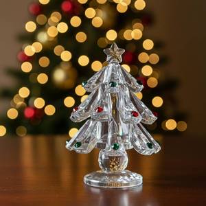 lot 34028 image: Baluue Glass Christmas Tree Ornament Small Decorated Xmas Holiday Tabletop Decor 3.94 Inch