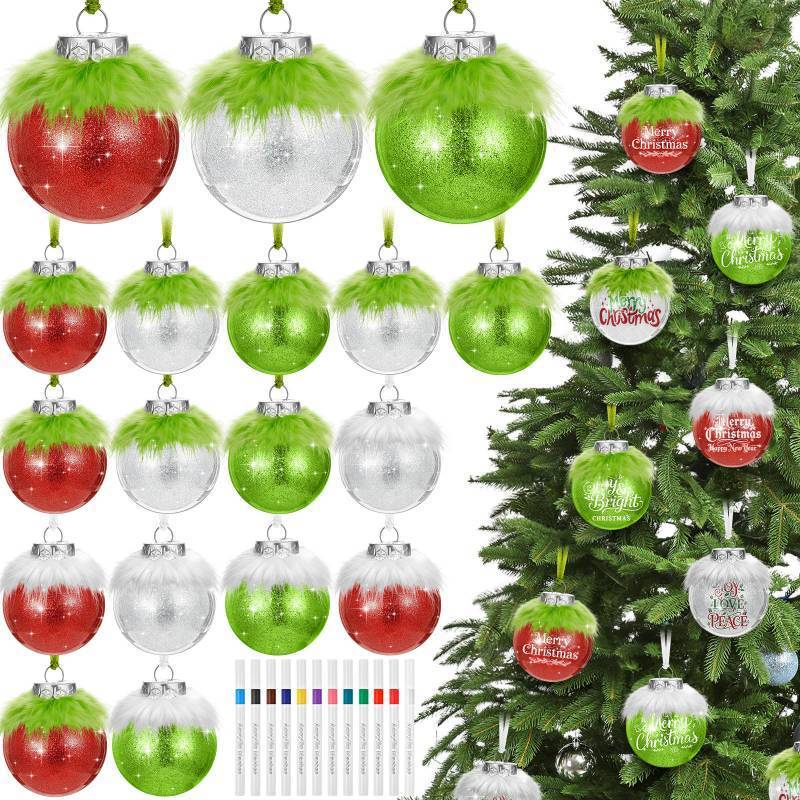 lot 13671 image: 24 Pcs Christmas Ball Ornaments 2.36 Inch