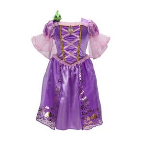 lot 15504 image: Disney Princess Majestic Rapunzel Dress with Pascal Shoulder Plush Friend (See Details)