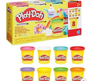 lot 15514 image: Play-Doh Rainbow 8 Pack Modeling Compound Set (Scents & Glitter)