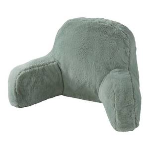 lot 30767 image: Kensington Garden Faux Fur Bed Rest Support Pillow Pistachio - Retail $100