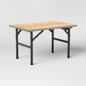 lot 30772 image: Adjustable Height Folding Table Brown - Room Essentials