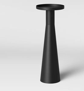 lot 30800 image: Alester Round Smooth Metal Drink Table Black - Threshold  - Retail $60