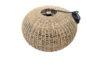 lot 33094 image: Hampton Bay Brown Rattan Light Fixture