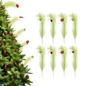 lot 33113 image: Petalivebioom 15.7 Inch Christmas Tree Topper - 24 Pcs Green and Red Tree Picks with Decorative Balls
