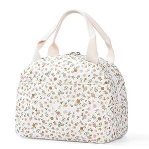 lot 34071 image: Lunch Bag for Women - Insulated Lunch Box Tote Bag Reusable Cooler Bag Large Capacity Leakproof Quilted Lunch Box