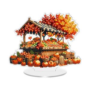 lot 34092 image: DIANAS DREAM Halloween Pumpkin Tabletop Diamond Art Kits for Adults, DIY Double Sided Desktop Ornament Special Shaped Rhinestone