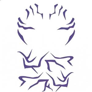 lot 34138 image: 6 Sheets Purple Temporary Tattoos