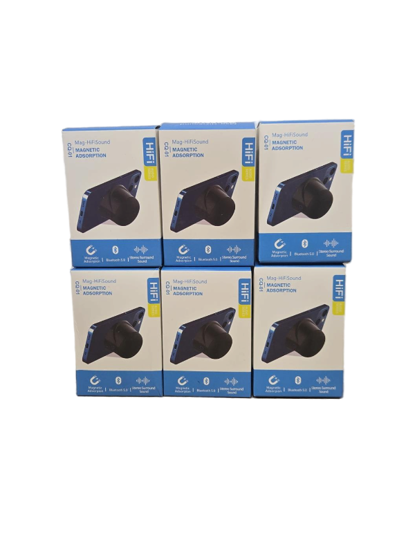 lot 9467 image: Mag-HiFiSound Bluetooth Magnetic Phone Speaker, Pack of 6