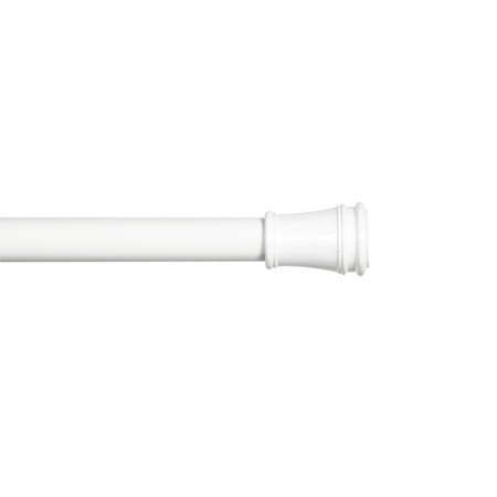 lot 6099 image: Kenney Rogers 58  Twist & Fit No Tools Adjustable Tension Window Curtain Rod  28-48   White