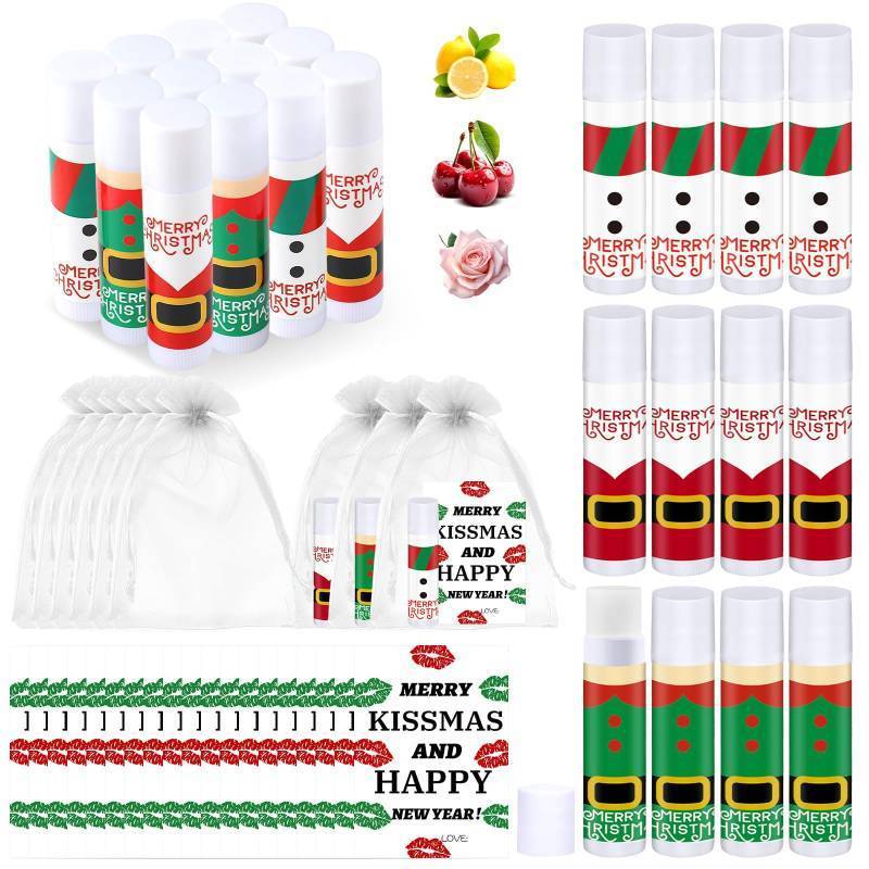lot 7428 image: 24 Sets Christmas Lip Balm