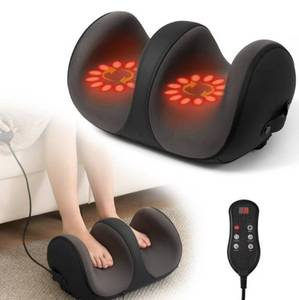 lot 15522 image: Naipo Electric Shiatsu Foot Massager Calf with Heat, Deep Kneading & Rolling Ankle Massage