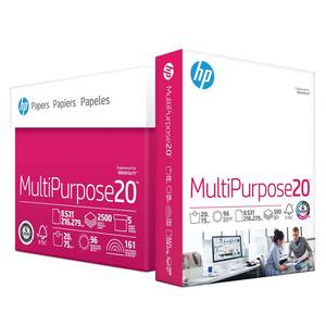 lot 15525 image: HP Printer Paper  Multipurpose (8.5 x 11) 96 Bright, 5 Ream Case - 2500 Sheets