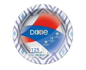 lot 15531 image: Dixie Disposable Paper Bowls 12oz 125 Count