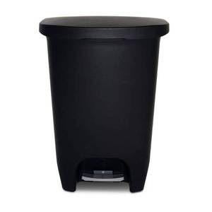 lot 15545 image: Glad 13 Gallon Plastic Step on Trash Can, Black