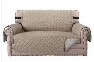 lot 15548 image: GPED Reversible Sofa Cover, Water Resistant Couch Cover with Elastic Straps, Triple-Layer Durability Couch Covers For Dogs, Kids, Machine Washable & Dry Clean Furniture Protector for Pets, Sofa(Beige)