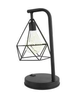 lot 15549 image: Industrial Geometric Style Table Lamp, Black