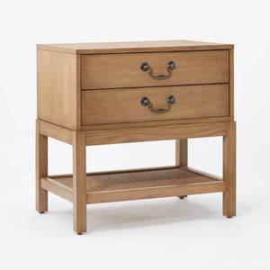 lot 30828 image: Elmira Nightstand 2 Drawers Brown - Threshold  designed with Studio McGee Assembly Required (Cosmetic Damage)- Retail $230