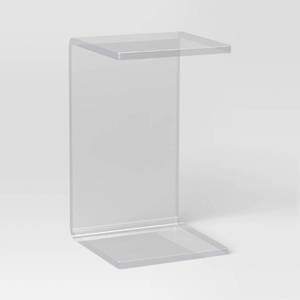 lot 30833 image: Acrylic C Shaped Side Table Clear - Room Essentials  - Retail $95