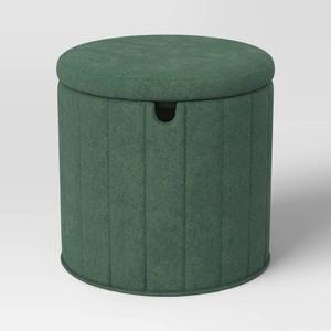 lot 30844 image: Folding Round Storage Ottoman Green - Room Essentials