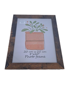 lot 33183 image: 8 x 10 Rustic Brown Wooden Picture Frame 7 Pack