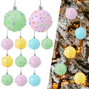 lot 34157 image: 72 Pcs Pastel Christmas Tree Ball Ornaments 2.4 Inches
