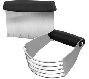 lot 34179 image: Dough Scraper, Stainless Steel Pastry Cutter Tool, Baking Dough Blender Kitchen Tool for Nut, Pie, Pastry and Dough, Black