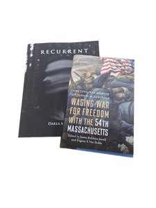 lot 34195 image: Two Book Bundle - Recurrent by Darla Mottram and Civil War Memoir 54th Massachusetts
