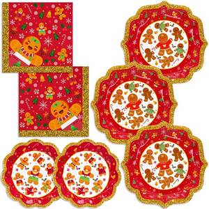 lot 34198 image: Christmas Plates and Napkins, 150pcs